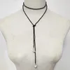 Chokers tillbehör pärlhalsband kvinnor långa kristallpärlor tröja krage halsband 20mm barock pärlhänge hals smycken 231007