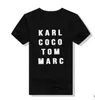 Summer Femmes Black Coco Tom Marc American T-shirt Woman Tee Tee Tops Street Hippie Punk Men Womens Tshirts