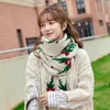 esigner scarf for women Christmas Knitted Scarf Autumn Winter Fashion Warm Woolen Scarf Women Double-Sided Scarves Shawls Wrap Christmas Gifts