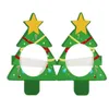 9st Santa Claus Xmas Tree Elk Paper Glasses Fram Julglasögon Foto Prop Juldekorationer Nyår Navidad Kids Gift GC2361