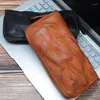 Wallets Hand-made Old Washed Tanned Leather Men's Hand Baotou Layer Cowhine Wallet Multi-functional Vintage Large Capacity Money Clip