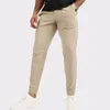 Pantaloni da uomo Pantaloni lunghi Casual per uomo Trendy 2023 stile sottile seta di ghiaccio abbigliamento sportivo elastico liscio Streetwear