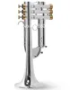 Ny ankomst LT197GS-77 Trumpet B Flat silverpläterat högkvalitativt musikinstrument med fall gratis frakt
