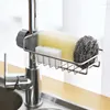 Kitchen Storage Stainless Steel Sink Drain Rack Sponge Faucet Holder Soap Drainer Towel Shelf Organizer Accessories