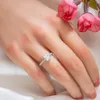 Solitaire Ring 925 Sterling Silver 3CT Engagement for Women D Color Rectangle Cut Diamond Wedding Jewets Gifts GRA Certified 231007