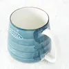 أكواب الرجعية الإبداعية الإبداعية مرسومة باليد كوب مياه كوب السماء زرقاء العمل المكتب زوجين الحليب القهوة