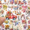 50 PCS Flower World Waterproof Stickers For Car Skateboard Fridge Helmet Ipad Bicycle Phone Motorcycle PS4 Book Pvc DIY Decals Kids Toys Decor