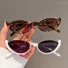 Солнцезащитные очки ретро маленькие полумочные модные дизайнер роскошный дизайнер UV400 солнце