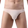 Underpants sólido gelo seda homens roupa interior legal verão grande pênis bolsa mens nylon briefs gay masculino sexy calcinha sem costura lingerie2025