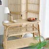 Küche Lagerung Rattan Rack Ins Kreative Ecke Drei-Schicht Einfache Ornamente Wohnzimmer Bücherregal