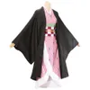 Kamado Nezuko Cosplay Kostuum Anime Demon Slayers Kimono Kimetsu Geen Yaiba Kamado Nezuko Kostuum Pruik Uniform Halloween Vrouwen Kidscosplay