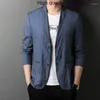 Abiti da uomo Primavera Estate Sottile Blazer Uomo Lusso Tinta unita a righe Uomo Giacche Moda Traspirante Comodo Cappotti maschili 3XL