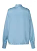 Women's Blouses Celmia Women Satin Wrap Shirts 2023 Fashion Deep V Neck Casual Elegant Solid Long Sleeve Top Tunic Blusas Feminina