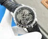 ساعات المعصم Xikuo 2023 Hollow Out Sports Sports Watch Watch Men's Men's Proof Leather Withwatch Mechanical Wristwatch