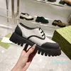 Designer nieuwe dames casual schoenen maxi veterschoen mode platform heren gepolijst leer comfortabele klassieke retro neutrale loafers