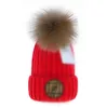 Unisex echte haarbal herfst gebreide muts herfst winter dame casual hiphophoeden