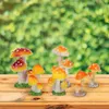 Decorazioni da giardino 6 pezzi decorazioni per torta mini funghi sedia unica casa decorazione in resina design per ornamenti tavolo da casa fata