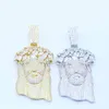 Bijoux de créateur Diamond de luxe 925 STERLING Silver Pendant Pavé PAVED Diamond Pendant HipHop Religious Jésus Pendant