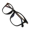 Nya Desig Celebs 409 Women Plank Square Plain Glasses Frame 54-16-140 Chain Leather Designed Ben For Recept Fullset Case300q
