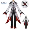 Jeu Arlecchino Cosplay Genshin Impact Cosplay Costume le Knave ensemble complet perruque uniforme Halloween carnaval fête Costume pour Adultcosplay