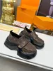 Designerschoenen Leren schoenen Dames Loafers Rubber veterschoenen Platformschoen Dikke bodem Verhoging Trainers Bedrukking Jurkschoen met doos