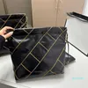 2 tailles sac de créateur femmes sac poubelle décontracté sacs à main de luxe bandoulière sac à main en cuir véritable grande capacité portefeuille de shopping