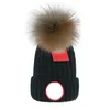 Beanie/Kafatası Kapakları Tasarımcı Kış Kapağı Örme Beanie Yün Şapka Erkekler Kadın Tıknaz Örgü Kalın Sıcak Sahte Kürk Pom Beanies Şapkalar Kadın Bonnet Casquette