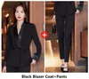 Women's Two Piece Pants Elegant Wine Formal Women Business Suits With And Jackets Coat Ladies Office Work Wear Professional Pantsuits