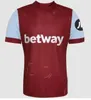 23 24 WEsT HaMs Fußballtrikot Finale Prag BOWEN RICE SCAMACCA Fußballtrikots Männer Vereinigte BENRAHMA ANTONIO FORNALS LANZINI PAQUETA Weiß Dritter 3. LANZINI