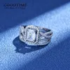 Anello solitario di lusso per le donne Pure 100 925 Sterling Silver Band Anniversario Gioielli Fidanzamento Regalo di nozze Nuziale 231007