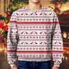 Men's Hoodies Men Christmas Santa Print Sweatshirt Funny Ugly Cartoon Pullover Holiday Party Xmas Jumper Winter Tops