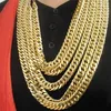 18K SOLID GOLD N28 CUBAN DOUBLE CURB CHAIN HEAVY MENS GIFT NECKLACE 600MM 10 mm2678