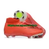 Botas de futebol phantom luna elite fg meias altas sapatos de futebol masculino couro macio confortável formadores laranja malha chuteiras de futebol dos homens