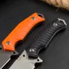 H1085 Outdoor Survival Straight Knife DC53 Satin/Titanium Coated Blade Full Tang G10 Handle Fixed Blade Knives with Kydex