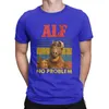 Homens camisetas Vintage Alf No Problem TV Sitcom Alien Life Form Ah Fu em casa camisa camiseta algodão roupas de verão