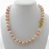 체인 10mm-12mm 멀티 컬러 Edison Reborn Keshi Pearl Necklace