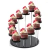 Ferramentas de cozimento suporte de cupcake acrílico display organizador de jóias vitrine bolo sobremesa rack de armazenamento titular decoração de festa