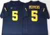 Michigan Wolverines Fußballtrikot Auf Lager 2 Charles Woodson 3 Rashan Gary 4 Jim Harbaugh 5 Jabrill Peppers 10 Tom Brady 21 Desmond Howard genähtes Trikot