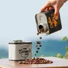 Storage Bottles Coffee Bean Airtight 150g Outdoor Camping Tin Box Food-grade Packaging Organizer Fresh Breathing Iron