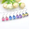 Mix Color 4 pezzi / lotto Argento sterling 925 piccolo e squisito Arcobaleno Tormalina bicolore Gemma Argento San Valentino Ciondola 280s