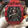 Richardmill ogląda automatyczny zegarek mechaniczny Seria MENS RM 011 NTPT Red Limited Edition Fashion Sports Chronometer nadgarstka WATC