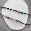 Pendant Necklaces Vintage Chinese Style Ruyi Lock Necklace Handmade Sweet Colorful Beads Chain Choker For Women Female Fashion Jewelry