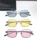 Neue quadratische Sonnenbrille im Modedesign CHUCK Retro-Metallrahmen bunte bonbonfarbene Gläser einfacher Stil High-End-UV400-Schutzbrille für den Außenbereich