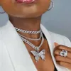 Marquise eye cz charme gelado bling zircônia cúbica Miami cuban link chain gargantilha colar para mulheres221x