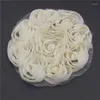 Hair Accessories 10pcs Fashion 8cm Shabby Chiffon Roses Bouquet For Infant Baby Girls Headbands Big Flower Toddlers Hairband Hairclip
