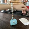 Borse portaoggetti Mini borsa di perle Ciondolo Portachiavi per auto Decorazione Accessori per auricolari fatti a mano Gioielli Pu Piccola pelle