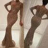 Casual Dresses Solid Party Dress O Neck Long Sleeve Romantic Elegant With Sequins Bodycon Maxi Evening Womens Clothing287M