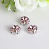 Glass Satellite Round Shape Glass Rhinestones With Claw Sew On Crystal Stone Strass Diamond Metal Base Buckle For Clothes 231007