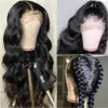 Syntetiskt S 360 Glueless Full Spets Human Hair Transparent 13x413x6 Body Wave Front for Black Women Pre Plucked ZWJSH 231007