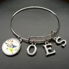 Bangle Handmade Greek Sorority Letter Heart 1908 Adjustable Bracelet Jewelry229S